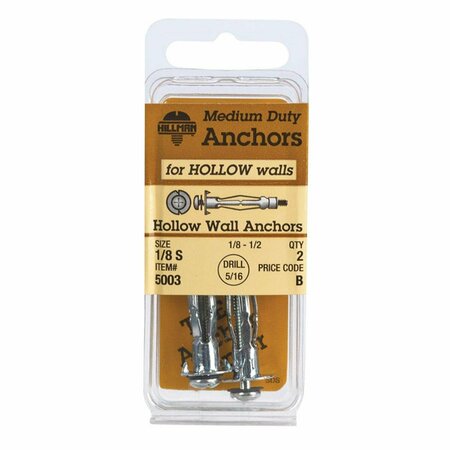 ACEDS 0.125 in. Hollow Wall Anchor - Small, 20PK 5333224